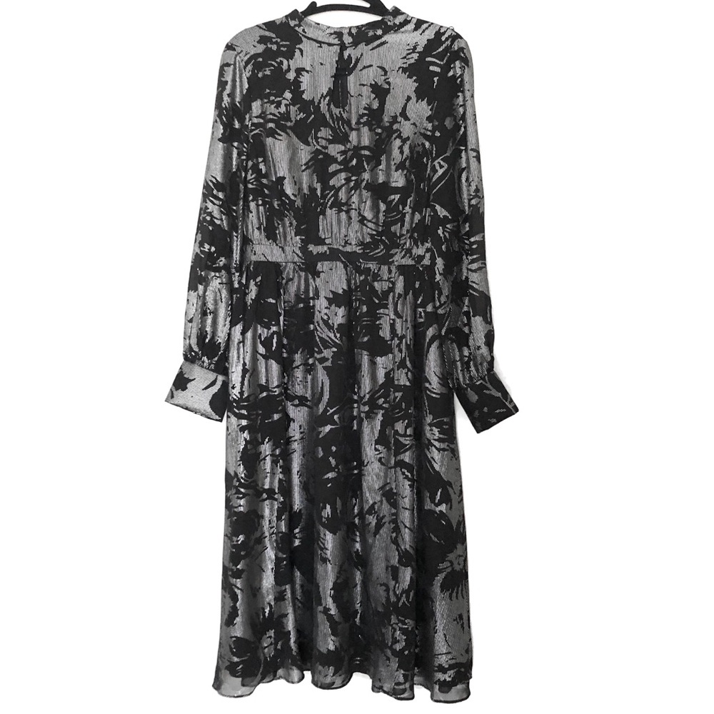 Modcloth More to Adore Black & Silver Midi Dress